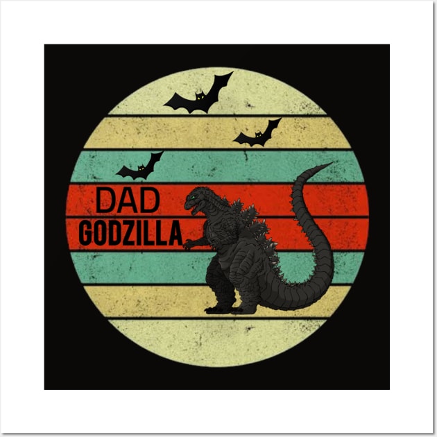 T-shirt Dad Godzilla Wall Art by Younis design 